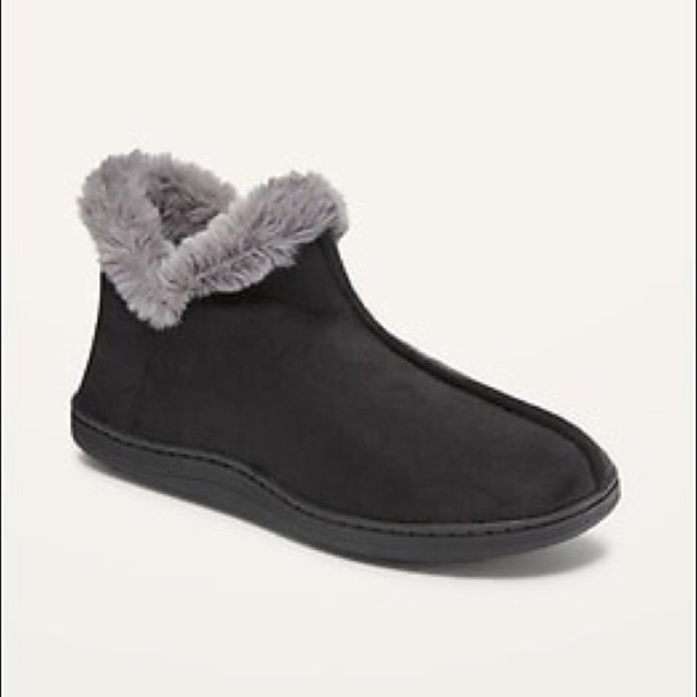 Old Navy Faux Fur Lined Slipper Bootie for Women New